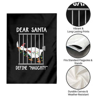 Funny Christmas Goose Garden Flag Dear Santa Define Naughty Xmas Meme - Wonder Print Shop