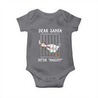 Funny Christmas Goose Baby Onesie Dear Santa Define Naughty Xmas Meme - Wonder Print Shop