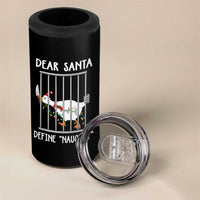 Funny Christmas Goose 4 in 1 Can Cooler Tumbler Dear Santa Define Naughty Xmas Meme - Wonder Print Shop