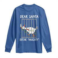 Funny Christmas Goose Long Sleeve Shirt Dear Santa Define Naughty Xmas Meme - Wonder Print Shop