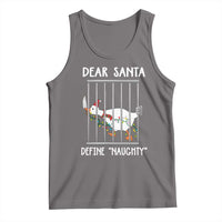 Funny Christmas Goose Tank Top Dear Santa Define Naughty Xmas Meme - Wonder Print Shop