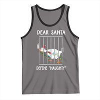 Funny Christmas Goose Tank Top Dear Santa Define Naughty Xmas Meme - Wonder Print Shop