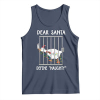 Funny Christmas Goose Tank Top Dear Santa Define Naughty Xmas Meme - Wonder Print Shop