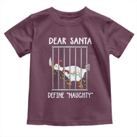 Funny Christmas Goose Toddler T Shirt Dear Santa Define Naughty Xmas Meme - Wonder Print Shop