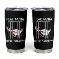 Funny Christmas Goose Tumbler Cup Dear Santa Define Naughty Xmas Meme - Wonder Print Shop