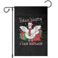 Funny Christmas Goose Garden Flag Dear Santa I Can Explain Cute Xmas Meme - Wonder Print Shop