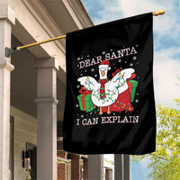 Funny Christmas Goose Garden Flag Dear Santa I Can Explain Cute Xmas Meme - Wonder Print Shop