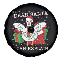 Funny Christmas Goose Spare Tire Cover Dear Santa I Can Explain Cute Xmas Meme - Wonder Print Shop