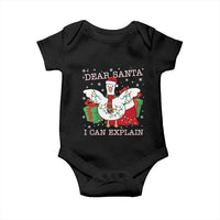 Funny Christmas Goose Baby Onesie Dear Santa I Can Explain Cute Xmas Meme - Wonder Print Shop