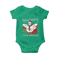Funny Christmas Goose Baby Onesie Dear Santa I Can Explain Cute Xmas Meme - Wonder Print Shop
