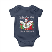 Funny Christmas Goose Baby Onesie Dear Santa I Can Explain Cute Xmas Meme - Wonder Print Shop
