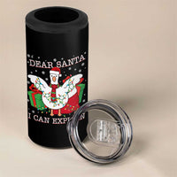Funny Christmas Goose 4 in 1 Can Cooler Tumbler Dear Santa I Can Explain Cute Xmas Meme - Wonder Print Shop