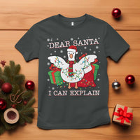 Funny Christmas Goose T Shirt Dear Santa I Can Explain Cute Xmas Meme - Wonder Print Shop