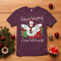 Funny Christmas Goose T Shirt Dear Santa I Can Explain Cute Xmas Meme - Wonder Print Shop