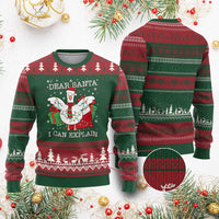 Funny Xmas Goose Ugly Christmas Sweater Dear Santa I Can Explain Cute Xmas Meme - Wonder Print Shop