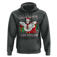 Funny Christmas Goose Hoodie Dear Santa I Can Explain Cute Xmas Meme - Wonder Print Shop