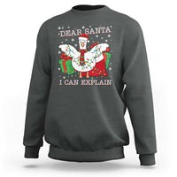 Funny Christmas Goose Sweatshirt Dear Santa I Can Explain Cute Xmas Meme - Wonder Print Shop