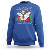 Funny Christmas Goose Sweatshirt Dear Santa I Can Explain Cute Xmas Meme - Wonder Print Shop