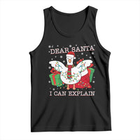Funny Christmas Goose Tank Top Dear Santa I Can Explain Cute Xmas Meme - Wonder Print Shop
