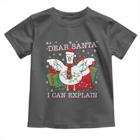 Funny Christmas Goose Toddler T Shirt Dear Santa I Can Explain Cute Xmas Meme - Wonder Print Shop