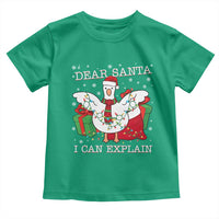 Funny Christmas Goose Toddler T Shirt Dear Santa I Can Explain Cute Xmas Meme - Wonder Print Shop
