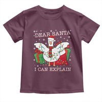 Funny Christmas Goose Toddler T Shirt Dear Santa I Can Explain Cute Xmas Meme - Wonder Print Shop