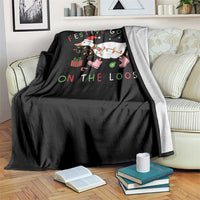 Funny Christmas Goose Throw Blanket Festive Goose On The Loose Xmas Duck Meme - Wonder Print Shop