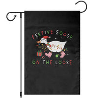 Funny Christmas Goose Garden Flag Festive Goose On The Loose Xmas Duck Meme - Wonder Print Shop