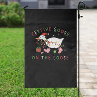 Funny Christmas Goose Garden Flag Festive Goose On The Loose Xmas Duck Meme - Wonder Print Shop