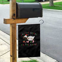 Funny Christmas Goose Garden Flag Festive Goose On The Loose Xmas Duck Meme - Wonder Print Shop