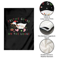 Funny Christmas Goose Garden Flag Festive Goose On The Loose Xmas Duck Meme - Wonder Print Shop