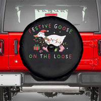 Funny Christmas Goose Spare Tire Cover Festive Goose On The Loose Xmas Duck Meme - Wonder Print Shop