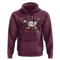 Funny Christmas Goose Hoodie Festive Goose On The Loose Xmas Duck Meme - Wonder Print Shop