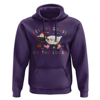 Funny Christmas Goose Hoodie Festive Goose On The Loose Xmas Duck Meme - Wonder Print Shop