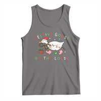 Funny Christmas Goose Tank Top Festive Goose On The Loose Xmas Duck Meme - Wonder Print Shop