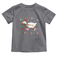 Funny Christmas Goose Toddler T Shirt Festive Goose On The Loose Xmas Duck Meme - Wonder Print Shop