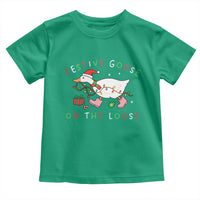 Funny Christmas Goose Toddler T Shirt Festive Goose On The Loose Xmas Duck Meme - Wonder Print Shop