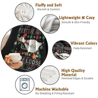 Funny Goose Ugly Christmas Throw Blanket Festive Goose On The Loose - Wonder Print Shop