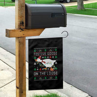 Funny Goose Ugly Christmas Garden Flag Festive Goose On The Loose - Wonder Print Shop