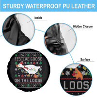 Funny Goose Ugly Christmas Spare Tire Cover Festive Goose On The Loose - Wonder Print Shop