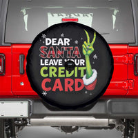 Funny Christmas Spare Tire Cover Dear Santa Leave Your Credit Card Red Plaid Pajamas - Wonder Print Shop