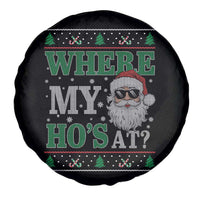 Where's My Ho At Matching Ugly Christmas Spare Tire Cover Santa Funny Couples - Wonder Print Shop