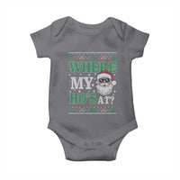 Where's My Ho At Matching Ugly Christmas Baby Onesie Santa Funny Couples - Wonder Print Shop