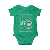 Where's My Ho At Matching Ugly Christmas Baby Onesie Santa Funny Couples - Wonder Print Shop