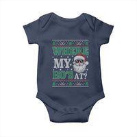Where's My Ho At Matching Ugly Christmas Baby Onesie Santa Funny Couples - Wonder Print Shop