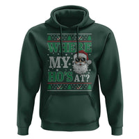 Where's My Ho At Matching Ugly Christmas Hoodie Santa Funny Couples - Wonder Print Shop