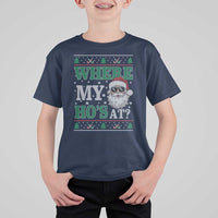 Where's My Ho At Matching Ugly Christmas T Shirt For Kid Santa Funny Couples - Wonder Print Shop