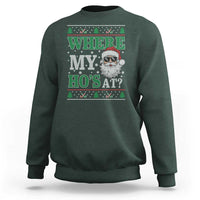 Where's My Ho At Matching Ugly Christmas Sweatshirt Santa Funny Couples - Wonder Print Shop