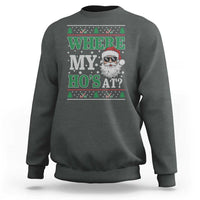 Where's My Ho At Matching Ugly Christmas Sweatshirt Santa Funny Couples - Wonder Print Shop