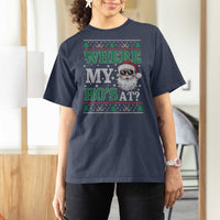 Where's My Ho At Matching Ugly Christmas T Shirt For Women Santa Funny Couples - Wonder Print Shop